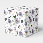 水彩ラベンダー パープルの花 フェイバーボックス (正面サイド)