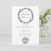 水彩ラベンダー ブライダルシャワー 招待状 (スタンド正面)
