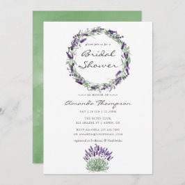 水彩ラベンダー ブライダルシャワー 招待状