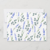 水彩ラベンダー&ユーカリ模様 サンキューカード (裏面)