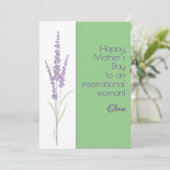 水彩ラベンダー ライトグリーン 母の日 シーズンカード (スタンド正面)