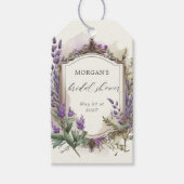 水彩ラベンダー レガル ブライダルシャワー ギフトタグ (正面)