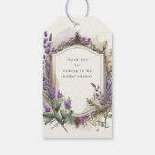 水彩ラベンダー レガル ブライダルシャワー ギフトタグ (裏面)