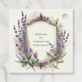 水彩ラベンダー レガル ブライダルシャワー フェイバータグ (裏面)
