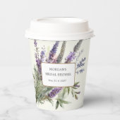 水彩ラベンダー レガル ブライダルシャワー 紙コップ (正面)