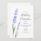 水彩ラベンダー 招待状 (正面/裏面)