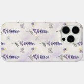 水彩ラベンダー&蝶パターン Case-Mate iPhoneケース (裏面 (横))