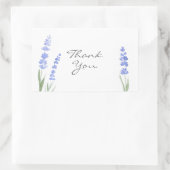 水彩ラベンダー 長方形シール (バッグ)