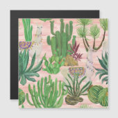 水彩ラマとサボテン模様。 (正面/裏面)