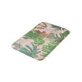 水彩ラマとサボテン模様。 バスマット (アングル)