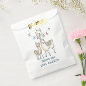 水彩ラマをテーマにしたベビーシャワー フェイバーバッグ (封をした状態)