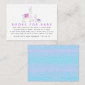 水彩ラマをテーマにした赤ちゃんシャワーベビー エンクロージャーカード (正面/裏面)