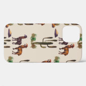 水彩ラマアルパカ野生生物のシームレスパターン Case-Mate iPhoneケース (裏面 (横))