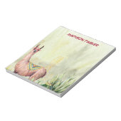 水彩ラマカッコいいメモ帳 ノートパッド (回転)