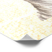 水彩ラマ吹のバブルテクスチャポスター ポスター (角)