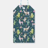 水彩ラマ国旗のパターン ギフトタグ (裏面)