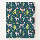 水彩ラマ国旗のパターン ノートブック (裏面)