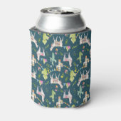 水彩ラマ国旗のパターン 缶クーラー (缶裏面)