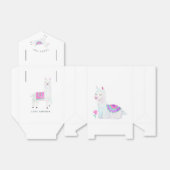 水彩ラマ子供の誕生日パーティー フェイバーボックス (折り畳みなし)