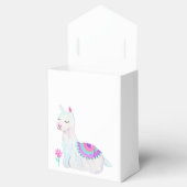 水彩ラマ子供の誕生日パーティー フェイバーボックス (オープン)