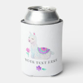水彩ラマ子供の誕生日パーティー 缶クーラー (缶正面)