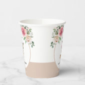 水彩ラマ男女兼用ベビーシャワー 紙コップ (左)