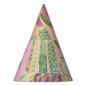 水彩ラマ、サボテン：シームレスパターン。 パーティーハット (左)