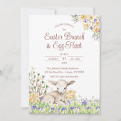 水彩ラムイースターサンデーお祝い 招待状 (正面)