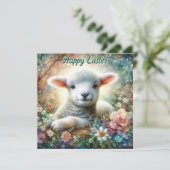 水彩ラムパステルフローラ宗教復活祭 シーズンカード (スタンド正面)