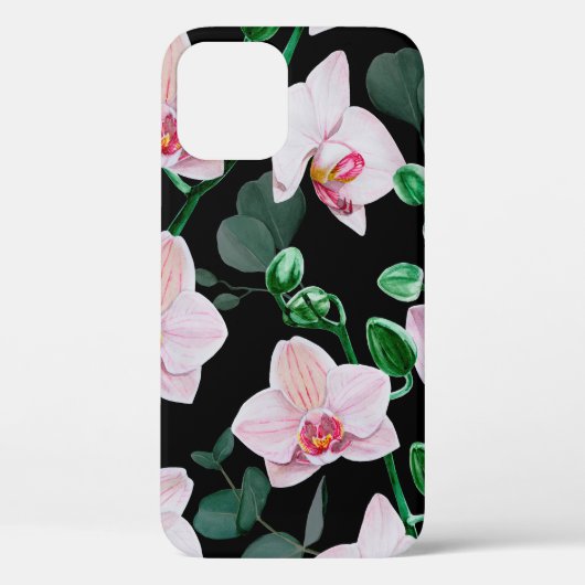 水彩ランの花とユーカリ葉のパ Case-Mate iPhoneケース (裏面)