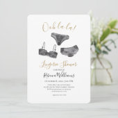 水彩ランジェリーシャワー ブライダルシャワー 招待状 (スタンド正面)