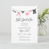 水彩ランジェリーパーティの招待状 招待状 (スタンド正面)