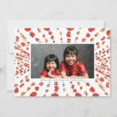 水彩ランタン中国の旧正月の写真 シーズンカード (正面)