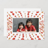 水彩ランタン中国の旧正月の写真 シーズンポストカード (正面/裏面)