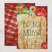 水彩ランチ・ブランチオフィスイベント 招待状 (正面/裏面)
