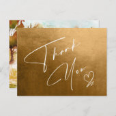 水彩ランドスケープありがとう秋の金ゴールドID786 案内ポストカード (正面/裏面)