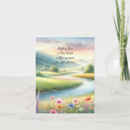 水彩ランドスケープ悔やみや弔慰 サンキューカード