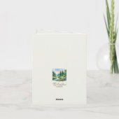 水彩ランドスケープ悔やみや弔慰 サンキューカード (裏面)