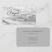 水彩ランドスケープ黒プロフェッショナル署名 名刺 (正面/裏面)