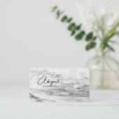 水彩ランドスケープ黒プロフェッショナル署名 名刺 (スタンド正面)