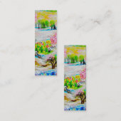 水彩ランドスケープ2ブックマーク スキニー名刺 (正面/裏面)