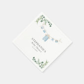 水彩ランドリーブルーベビーシャワー スタンダードカクテルナプキン (角)