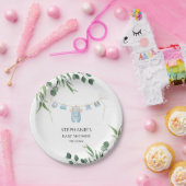 水彩ランドリーブルーベビーシャワー ペーパープレート (パーティー)