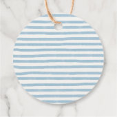 水彩ランドリー青い緑のベビーシャワー フェイバータグ (裏面)