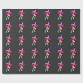 水彩ランナーアートマラソンアスリートランニングズ ラッピングペーパー (フラット)