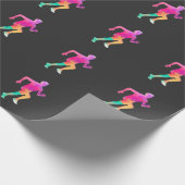 水彩ランナーアートマラソンアスリートランニングズ ラッピングペーパー (角)