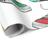 水彩ランニング靴 ラッピングペーパー (ロールコーナー)