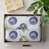 水彩ラージブルーベリーパターンティッシュペーパー 薄葉紙 (ギフト)