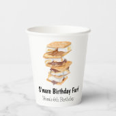 水彩リアリスティックSモーレス6誕生日 紙コップ (裏面)