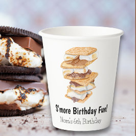 水彩リアリスティックSモーレス6誕生日 紙コップ